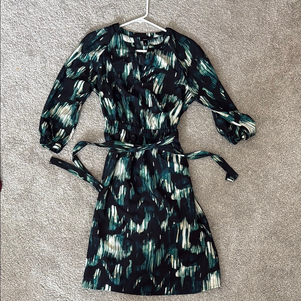 Mossimo Supply Co Blue Sheath Dress with Bishop Sleeves